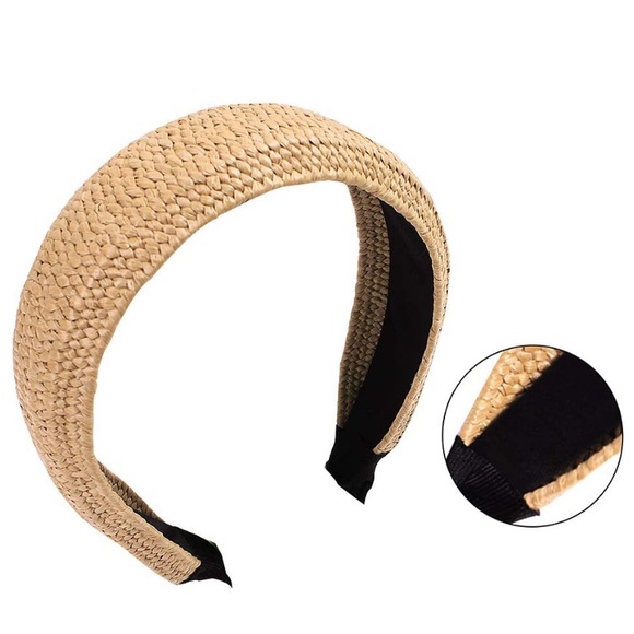 Accessories - NEW Women's Braid Straw Tan Headband